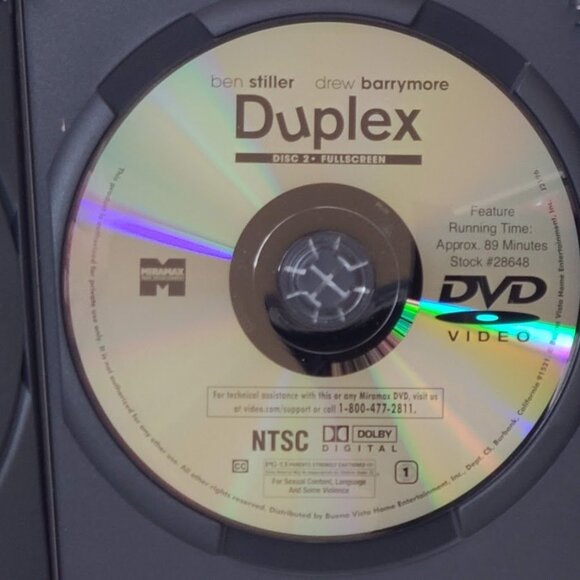Duplex DVD 2003 Comedy Ben Stiller Drew Barrymore 2 Disc Special Features - Picture 9 of 9